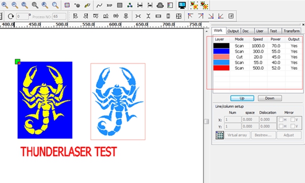 Thunder Nova-63 Laser Cutter Color layer Thunder Nova-63 Laser Cutter Color layer