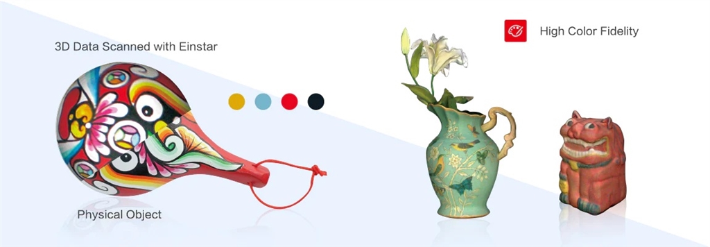 SHINING EinStar Handheld 3D Scanner is high color fidelity