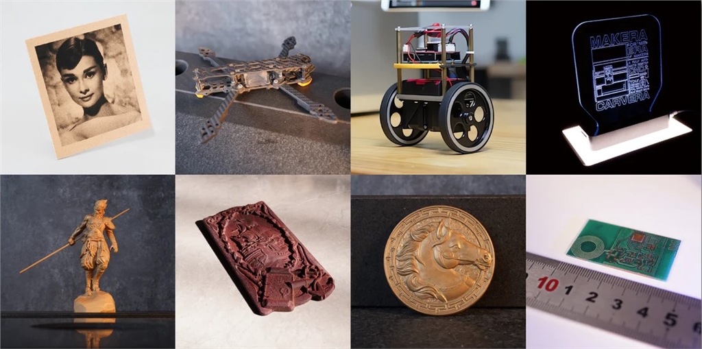 Makera Carvera Desktop CNC Machine Samples