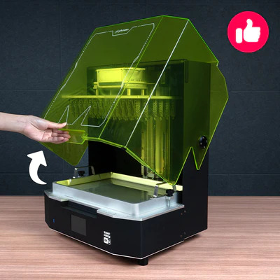 Sonic Mega 8K S LCD 3D Printer opening the lid Sonic Mega 8K S LCD 3D Printer opening the lid