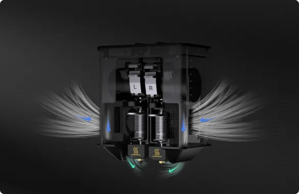 Snapmaker 2.0 Dual Extrusion 3D Printing Module of cooling system