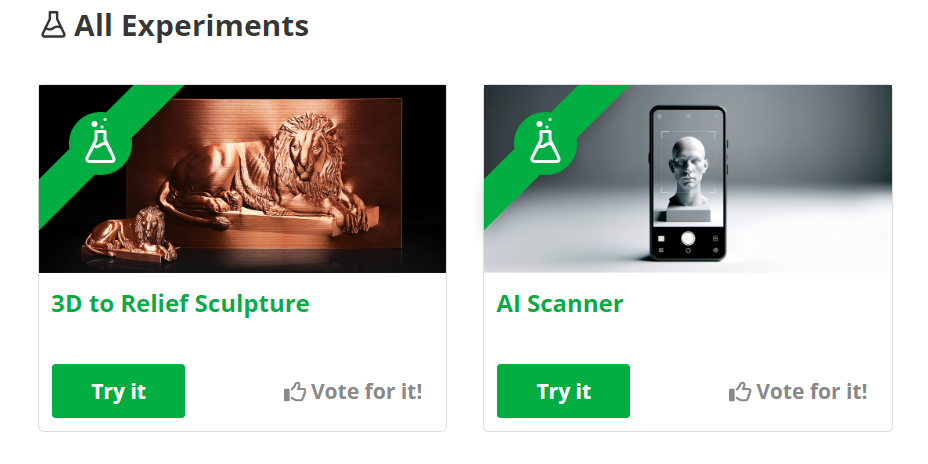 MakerLab 的兩個(gè)全新實(shí)驗(yàn)登場 - AI掃描 和 3D 浮雕雕塑