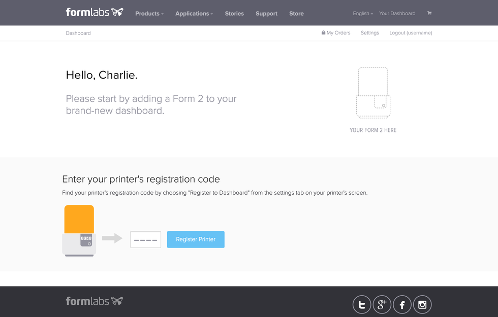 Formlabs - Form2 SLA 光固化3D列印機(jī) 3DMART 輸入註冊(cè)碼