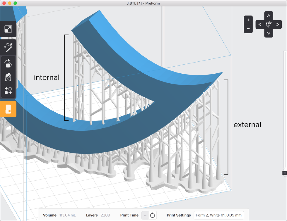 formlabs form2 preform切片軟體教學(xué) 內(nèi)部支撐