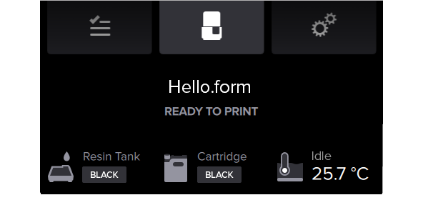 Form2 SLA 3D列印機 列印時自動溫控 確認樹脂溫度