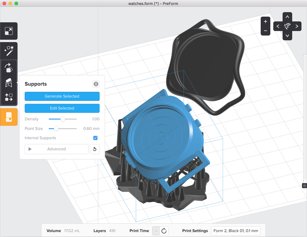 formlabs form2 preform切片軟體教學(xué) 支撐結(jié)構(gòu) 部分生成